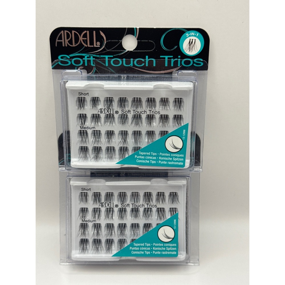 Ardell Soft Touch Trios Black Individual False Eyelashes Short & Medium 2 Packs